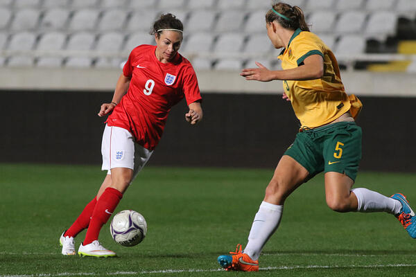 England striker praises 'incredible growth of Australia's golden girls'
