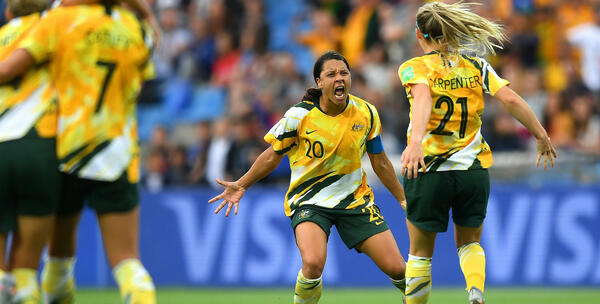 Sam Kerr against Brazil