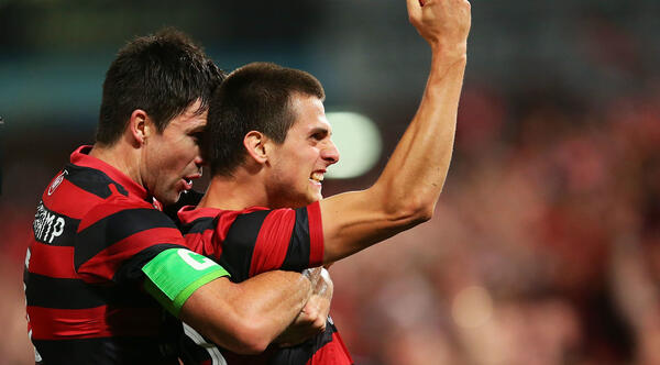 Michael Beauchamp punches the air