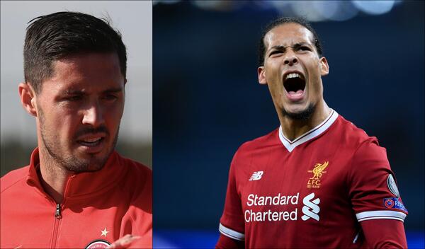 McGowan came up against Liverpool giant van Dijk in Scotland