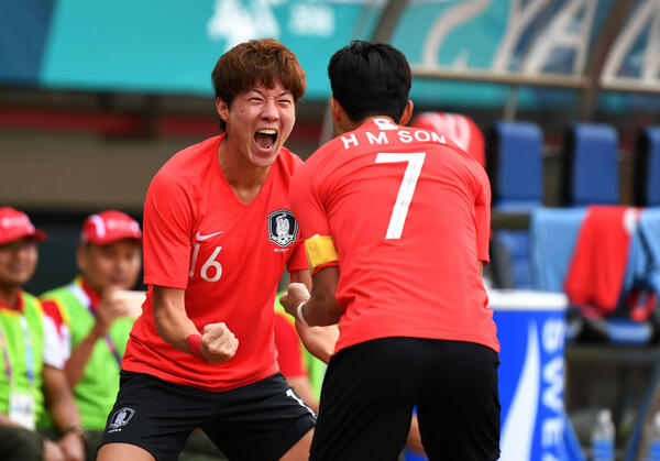 South Korea celebrate goal