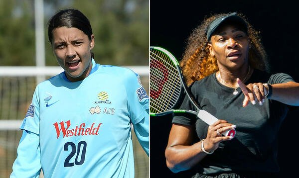 Sam Kerr and Serena Williams