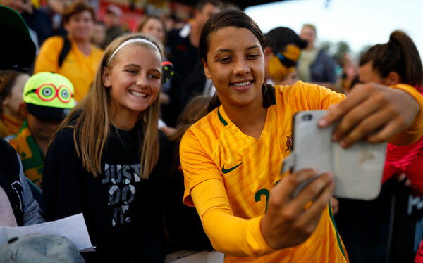 Sam Kerr and Matildas fan