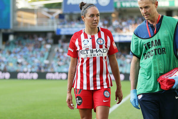 Injury concern as Westfield Matildas star limps off in Grand Final