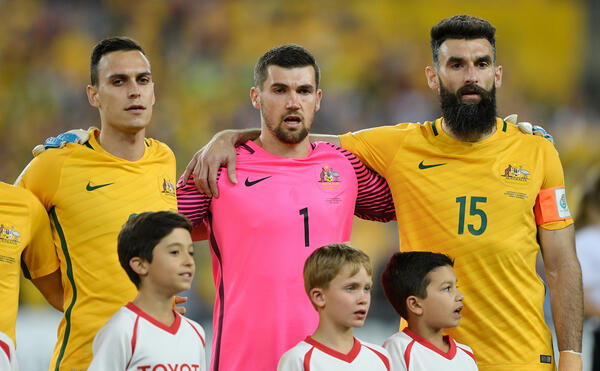 Trent Sainsbury Mat Ryan Mile Jedinak