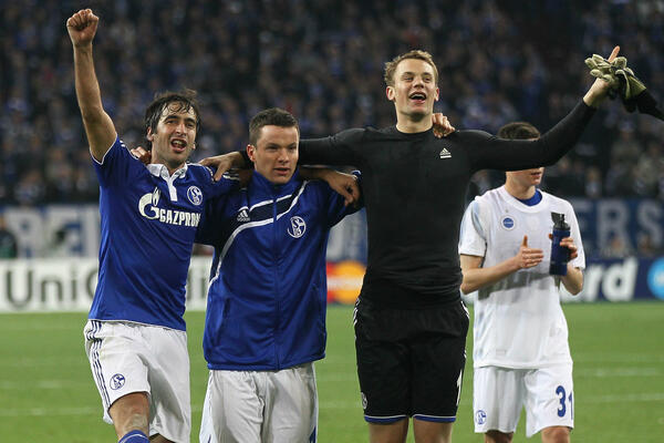 Raul; Alex Baumjohann and Manuel Neuer.