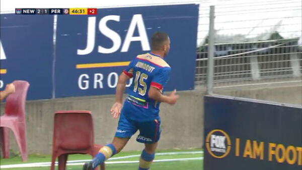 Jets fans celebrate Nabbout's goal