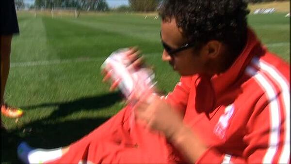Matt Okine visits Sydney FC Training