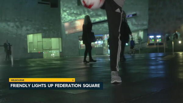 Melbourne lights up for Argentina v Brazil