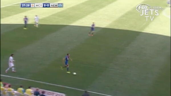 Neville nutmegs Villa