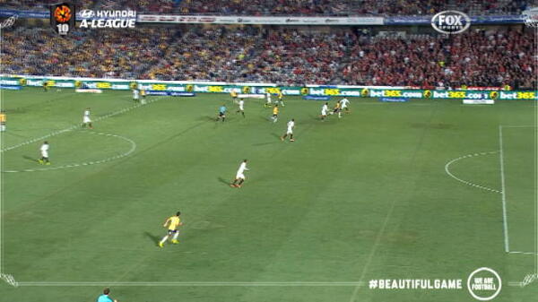 Policeman's attempted header