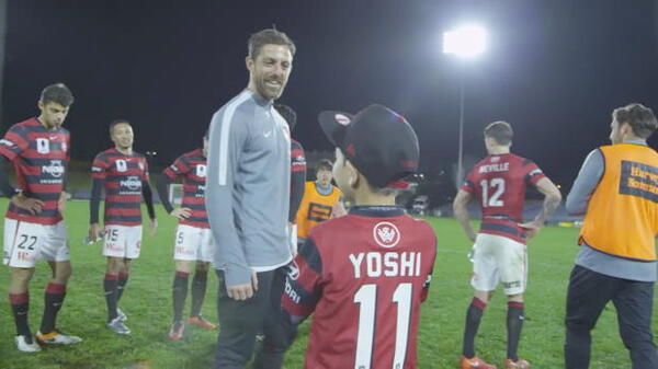 On the pitch with the Wanderers