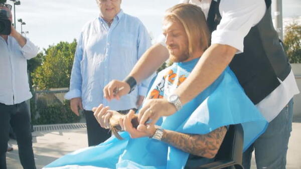 Brattan shaves locks for charity