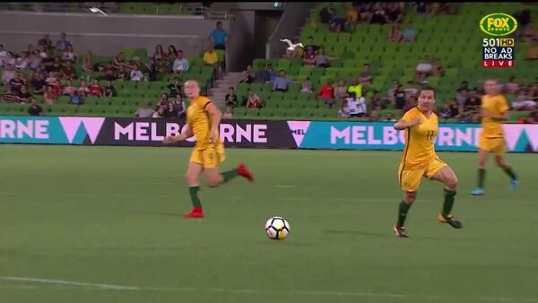 Kerr's sensational double leads Matildas to victory