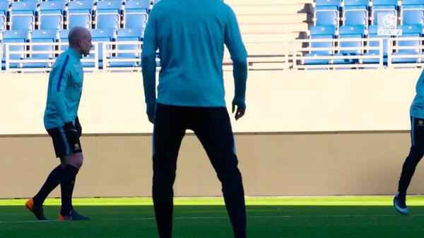 Socceroos train in Oslo