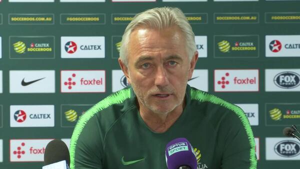 Presser: Bert van Marwijk and Trent Sainsbury