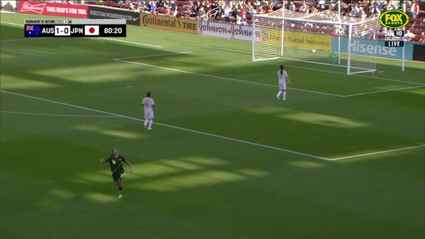 Sam Kerr slots home second for Matildas with pure class