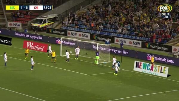 Foord extends the Matildas' lead