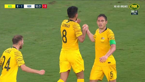 Massimo Luongo kicks the Socceroos into a draw