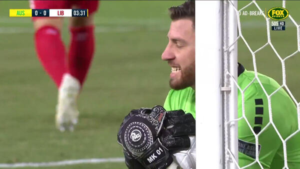 Martin Boyle goes close for the Caltex Socceroos