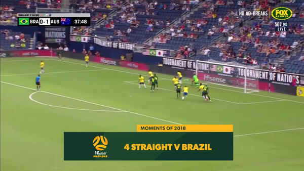 Moments of 2018: Matildas make it four straight against Brazil