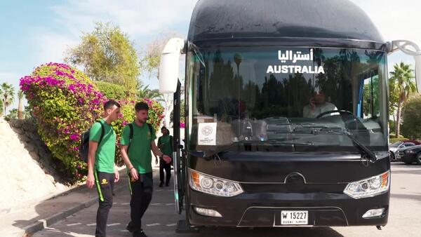 Caltex Socceroos Team Bus for the AFC Asian Cup UAE 2019