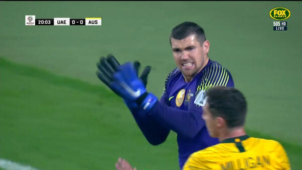 Ryan makes great save to deny the UAE