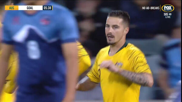 Maclaren opens the scoring for Socceroos against Nepal