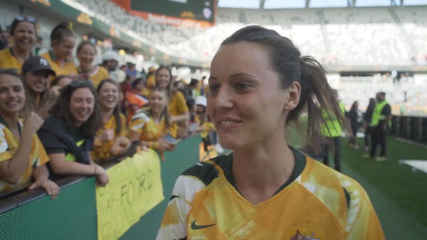 Hayley Raso:  we love playing at home