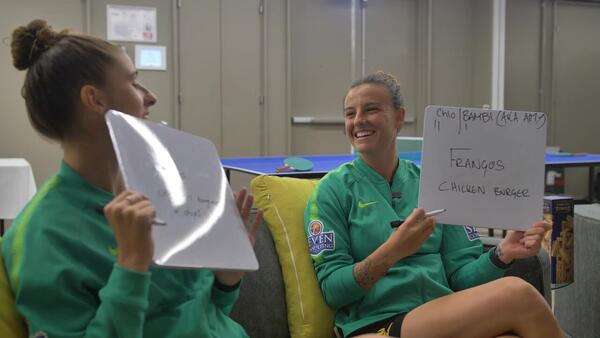 Team mates challenge: Chloe Logarzo and Amy Harrison