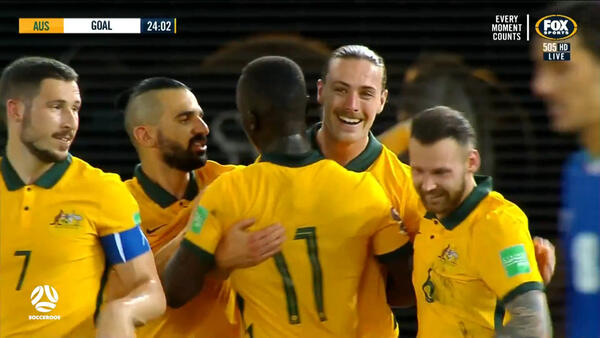 GOAL: Jackson Irvine bundles in Socceroos' second from Martin Boyle penalty | Australia v Kuwait