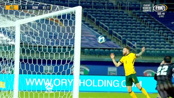 CHANCE: Martin Boyle leaps but falls short | Australia v Kuwait
