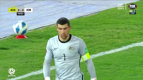 Mat Ryan pulls of save despite offside flag | Highlights | Socceroos v Jordan | FIFA World Cup qualifier