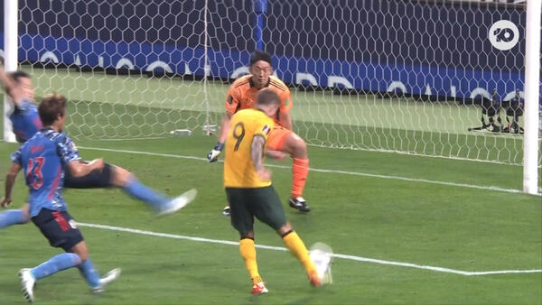 CHANCE: Taggart so close to Aussie equaliser
