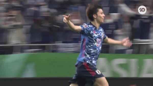 GOAL: Ao Tanaka opens the scoring for Japan
