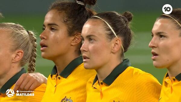 Australian Anthem | CommBank Matildas v Brazil