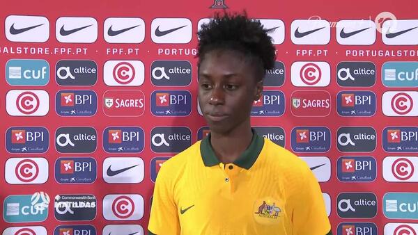Ibini-Isei: It felt amazing to score my first Matildas goal | Interview | CommBank Matildas v Portugal