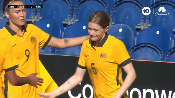 GOAL: Cortnee Vine gets a first-half-brace
