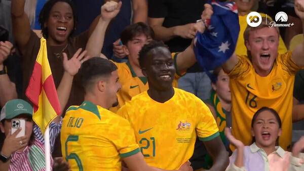 GOAL: First senior international goal for Garang Kuol