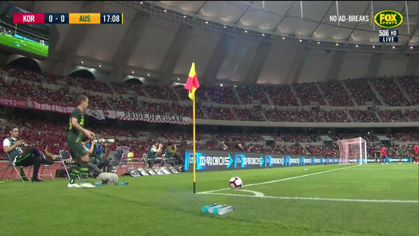 The Caltex Socceroos go close early