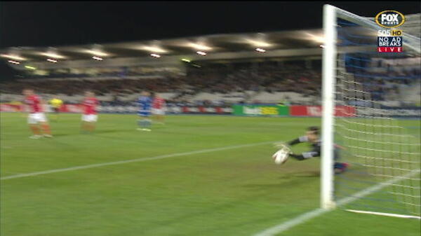 South Melbourne keeper's stunning save