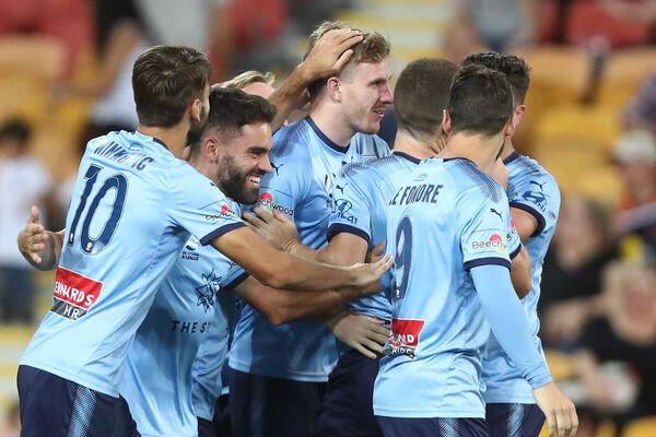 Aaron Calver celebrates his goal