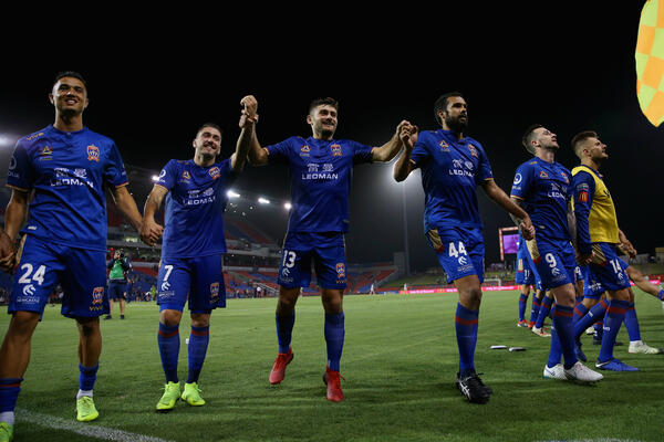 Newcastle Jets celebrate