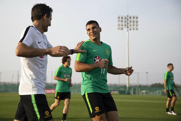 First Caltex Socceroos training session in the UAE.