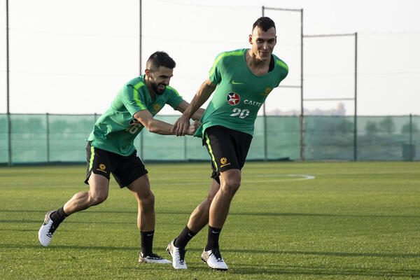 First Caltex Socceroos training session in the UAE.