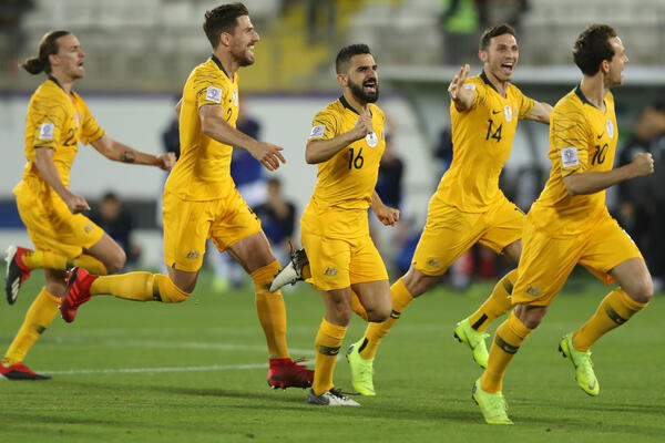 Socceroos celebrate shootout win