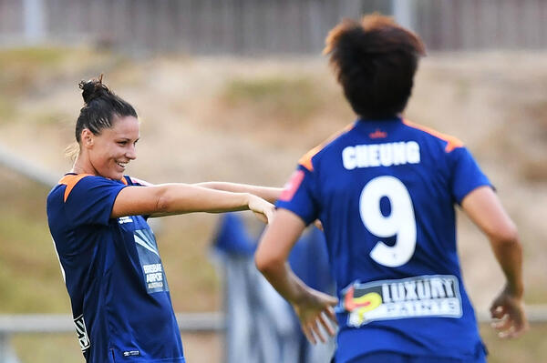 Emily Gielnik got the final goal in Roar's win over the Reds.