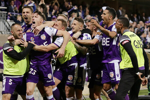Perth Glory celebrate