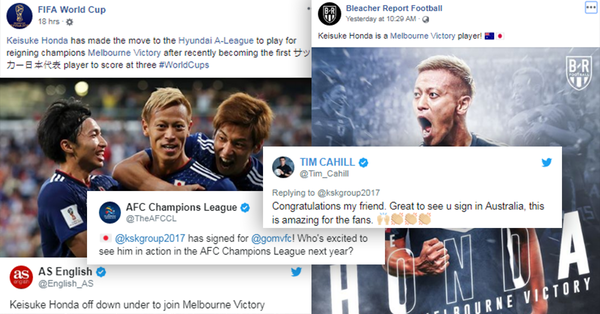 World reacts to Keisuke Honda signing