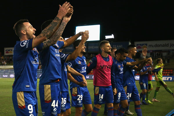 Newcastle Jets celebrate